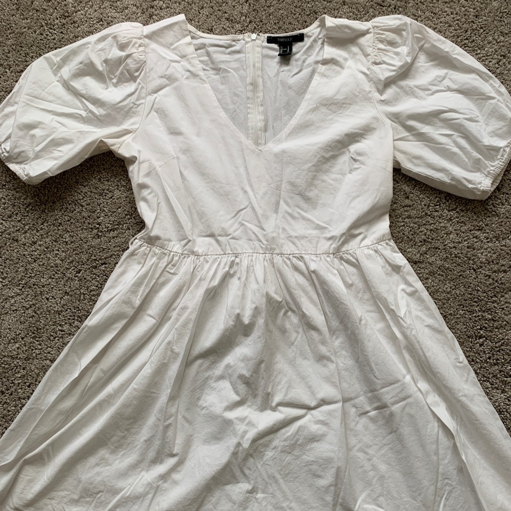 White A-line dress